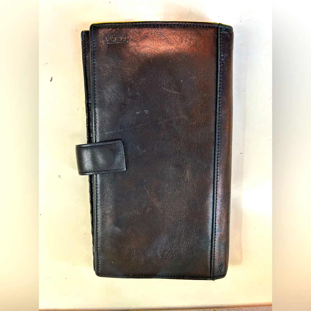 Tumi leather travel wallet
